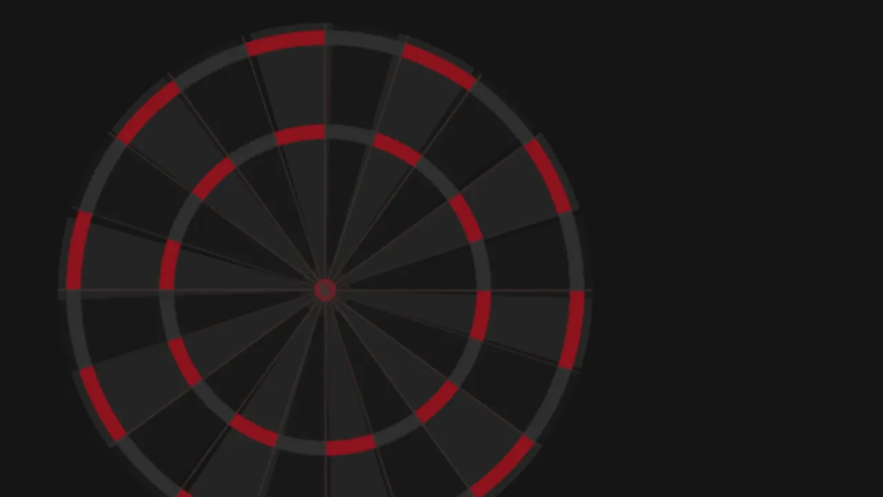 Abstract dartbord, placeholder