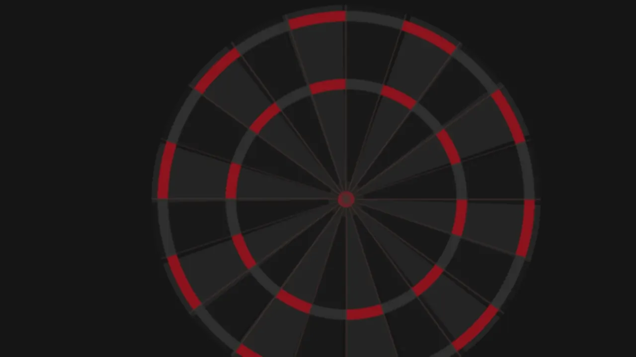 Abstract dartbord, placeholder