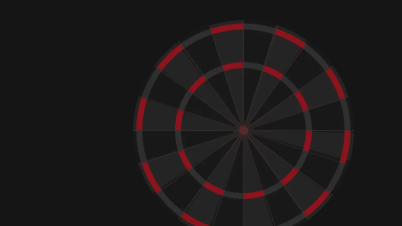 Abstract dartbord, placeholder